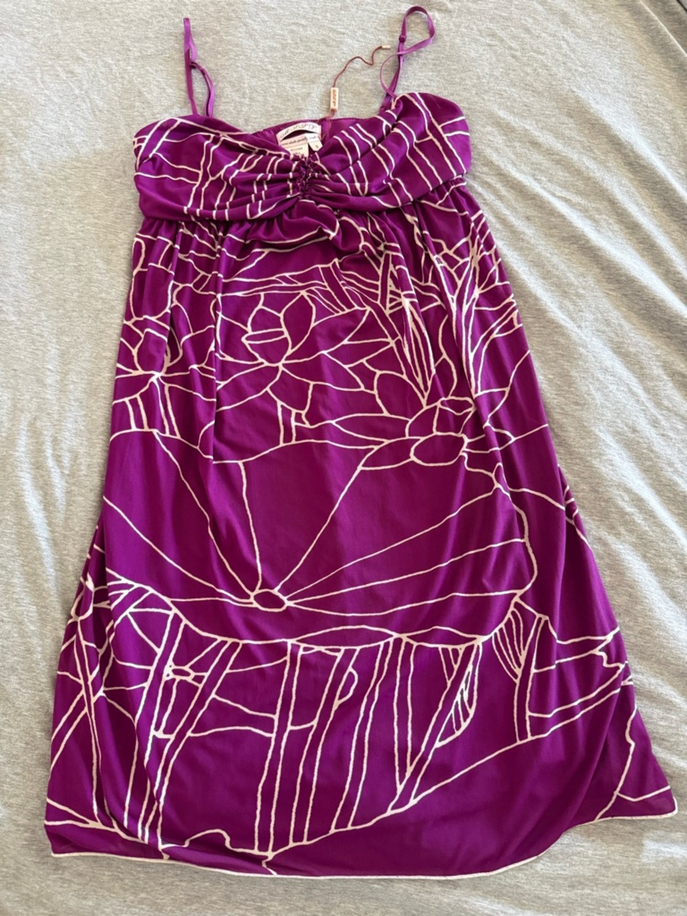 Purple Floral Strap Sundress